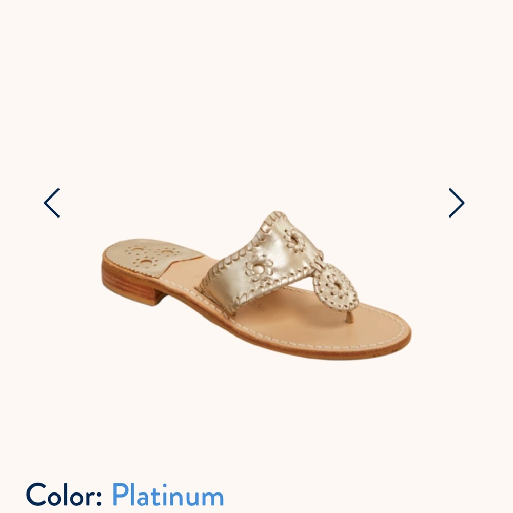 Platinum Jack Rogers size 9M